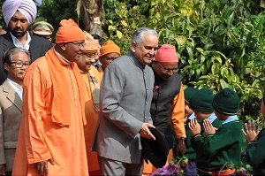 Governor of Arunachal Pradesh Lt. Gen (Retd) Nirbhay Sharma at Ramakrishna Mission School, Narottam Nagar, Tirap District on 30th January 2015